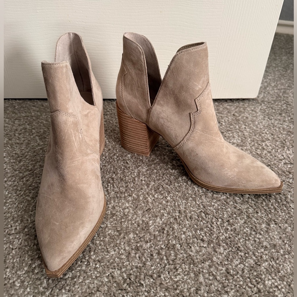 Steve Madden Beige Ankle Booties